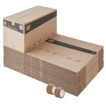 Pack and move - lot 40 cartons dmnagement xl - 80 x 40 x 40 cm - poignes renforces - 2 adhsifs offerts ...