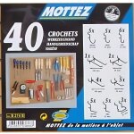 Mottez - lot de 40 crochets universels pour panneau perfor� - b274b