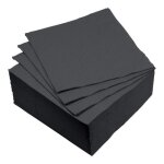 Serviettes en papier - paris prix - lot de 40 - 38x38cm - noir - 2 plis jetables