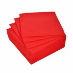 Serviettes en papier - paris prix - lot de 40 - 38x38cm - rouge - 2 plis - micro gaufre