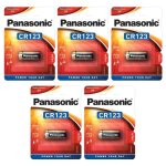 Lot de 5 blisters 1 pile cr123 lithium power 3v