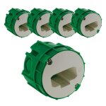 Lot de 5 bo�tes dcl applique murs pleins �54mm - vert - blm