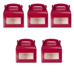 Lot de 5 botes  gteaux ptisserie 20cm rose