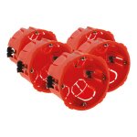 Lot 5 boîtes placo Ø65x40mm appareillage vis et griffes - rouge - zenitech Lot 5 boîtes placo Ø65x40mm appareillage vis et griffes - rouge - zenitech