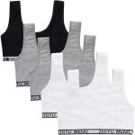 Lot de 5 brassi�res de sport pour fille - respirantes et confortables - couleurs multiples - taille 10 ...