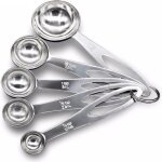 Lot de 5 cuill�res doseuse mesure cup tsp et ml pour mesurer ingr�dients sec et liquides ( caf� th� . ...