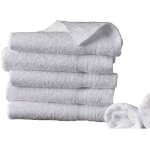 Lot 5 draps de bain - pur coton gyptien - blanc - 70 x 140 cm