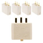 Lot de 5 fiches dcl 2p + t bote applique + point de centre - blanc - zenitech