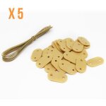 Lot de 5 kits de fixation pour brise vue canisse anti - uv - 30 plaquettes + 4. 20 m de fil - beige - ...