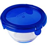 Lot de 5 mini bols - pyrex - cook & go - verre - rond - couvercle tanche - 02 l
