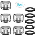 Lot de 5 mousseurs robinet m24 en acier inoxydable - kakoo - economiseur deau - filtre de robinet