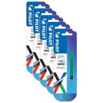 Lot de 5 packs 2 recharges frixion ball 4 couleurs - encre gel effaable - pointe fine vert