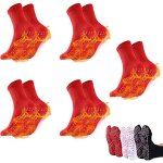 Chaussettes auto - chauffantes - sant� - tourmaline - 5 paires - rouge - anti - fatigue