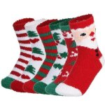 Lot de 5 paires chaussettes femme pour nol chausson chaud hiver automne alatoire couleur korclothes ...