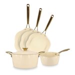 Lot de 5 pi�ces dahlia en aluminium recycl� beige
