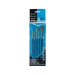 5 pinceaux - rond - peinture aquarelle - fibres synthtiques - raphal