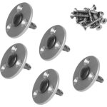 Lot de 5 pitons télescopiques en inox pour plage en bois - linxor Lot de 5 pitons télescopiques en inox pour plage en bois - linxor