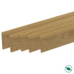 Lot de 5 plinthes bord arrondi m�dium (mdf) rev�tues ch�ne clair 2200 x 68 x 10 mm pefc 70% forestea ...