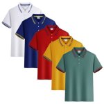 Lot de 5 polo homme t - shirt manches courtes couleur unie casual top ete respirant tissu confortable ...