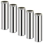 Lot de 5 tdps1000 conduit double paroi isol� pour po�le � bois longueur 100 cm �150