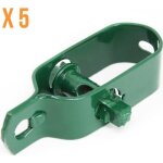 Lot de 5 tendeurs en acier galvanis� plastifi� n�3 pour fil de grillage ou autre - vert - linxor