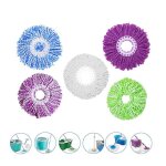 Lot de 5 ttes de rechange en microfibre pour systme de serpillire universel balai magique rotatif ...
