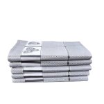 Lot de 5 torchons de cuisine coton vaisselle de qualit� - torchon cuisine 100% coton gris