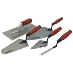 Lot de 5 truelles  poigne caoutchoute - silverline - acier au carbone revenu - outils et accessoires ...