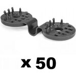 Gt garden - lot de 50 clips de fixation gris pour brise vue