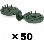 Gt garden - lot de 50 clips de fixation verts pour brise vue