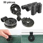 Lot de 50 pi�ces clips de fixation pour brise vue / ombrage attache pour fixer efficacement un brise ...