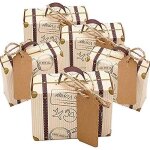 Lot de 50 pi�ces de mini - valise amajoy - id�e cadeaux � offrir aux invit�s de mariage - avec papier ...