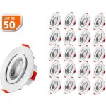 Spot led encastrable pour plafond - lampesecoenergie - blanc neutre - 5w - orientable - durée de vie ... Spot led encastrable pour plafond - lampesecoenergie - blanc neutre - 5w - orientable - durée de vie ...