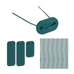 Relaxdays attaches pour brise - vue 52 pastilles avec fils kit de fixation pour pare - soleil vert
