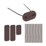 Relaxdays attaches pour brise - vue 52 pastilles avec fils kit de fixation pour pare - soleil marron