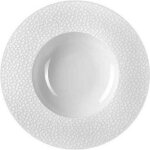 Lot de 6 assiettes creuses a aile 23 cm baghera blanc - medard de noblat