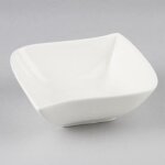 Assiette creuse - vague - lot de 6 - porcelaine - 22cm - blanc
