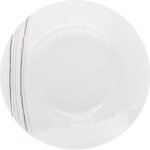 Lot de 6 assiettes creuse lignes 20cm blanc