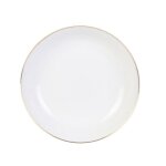 Assiette creuse - paris prix - liser - lot de 6 - cramique & porcelaine - blanc