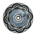 Lot de 6 assiettes creuses mandala 20cm bleu