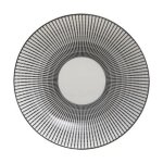 Lot de 6 assiettes creuses porcelaine lunis 20cm noir