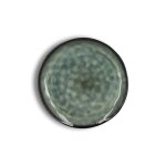 Lot 6 assiettes desserts grenada 20. 5cm en gres vert fonce