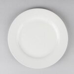 Assiette  dessert - blanc - ronde - lot de 6 - porcelaine - compatible lave - vaisselle