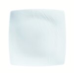 Lot de 6 assiettes foodji carr�es en porcelaine - 21 x 21 cm