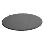 Lot de 6 assiettes plates ardoise 28cm gris