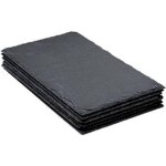 Lot de 6 assiettes plates ardoise ii 30cm gris