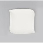 Assiette - vague - lot de 6 - 25cm - porcelaine - blanc