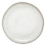 Lot de 6 assiettes plates flower 26cm gris