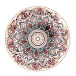 Assiette - home deco factory - mandala - orange