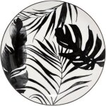 Lot de 6 assiettes plates palme 26cm noir